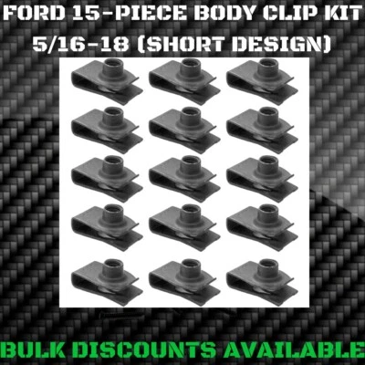 Ford Falcon 1960-1970 Interior Exterior Frontal Tuercas U Cuerpo Pernos Clips 5/16-18 Foto 1 de 2
