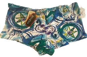NEW Gazelle New York Vintage Men’s Swim Brief Blue Green Print Size 2 NEW W/TAGS - Picture 1 of 14