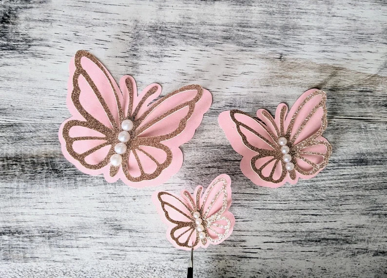 Pack de 6 recortes de mariposas, mariposas grandes, mariposas troqueladas Foto 1 de 1