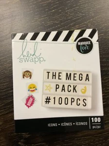 Heidi Swapp® Lightbox International Black Marquee Mega Pack emojis 100ct - Picture 1 of 2