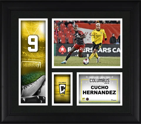 Cucho Hernandez Columbus Crew Framed 15" x 17" Player Core Collage Cover