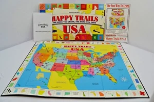 Juego de mesa Happy Trails 1991 EE. UU. COMPLETO educación de aprendizaje Raymond Parker - Imagen 1 de 7