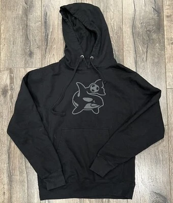 2024 Seattle Sounders FC Whale Orca Logo Black Small MLS Soccer Hoodie - Image 1 of 4