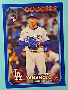 2024 Topps Yoshinobu Yamamoto ROOKIE Debut Blue Parallel SP #US149 RC Dodgers - Picture 1 of 2
