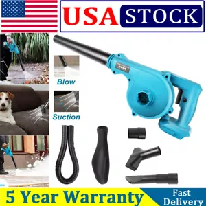 For Makita 18V Lithium Battery 2 in 1 Cordless Leaf Dust Blower Vacuum Tool Body - Picture 1 of 18