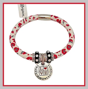 BRIGHTON POPPY WOODSTOCK Bracelet w/ LOVE TRUST UNITY Charm & DAZZLE BEADS NWT - Picture 1 of 5