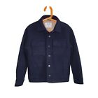 Old Navy Boys Blue Fleece Sherpa-Lined Button-Up Cozy Pea Coat Size S (6-7)