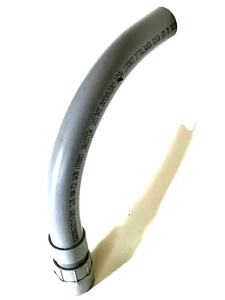 90 Grad Glatt Ende Winkel Rohr Grau PVC 1-1/2" x 15-1/2" Buchse Terminal Adapter - Bild 1 von 15