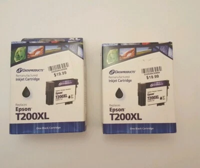 DATAPRODUCTS Epson t200 XL BLACK INK CARTRIDGE-REMANUFACTURED Sealed in box! - Image 1 of 4