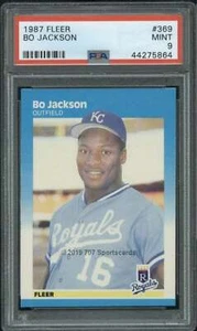 1987 Fleer #369 Bo Jackson PSA 9 RC Rookie Royals (5864) - Picture 1 of 2