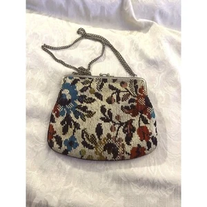 Borsa da sera vintage in broccato floreale - Foto 1 di 6