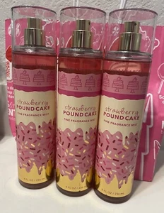 Bath and Body Works Strawberry pancake Fine Fragrance Mist 3Pcs - Picture 1 of 3