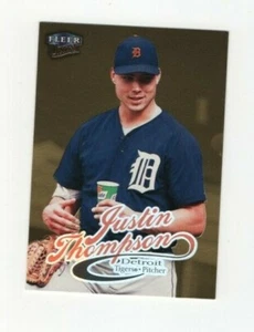 Medallón de oro de béisbol Fleer 1999 - Justin Thompson Detroit Tigers #127 - Imagen 1 de 5