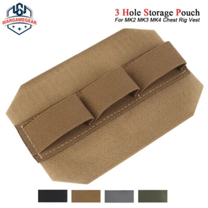 Tactical Portable Loop Panel Pouch Insert 3 Hole Bulk Bullet Holder For Vest - Picture 1 of 14