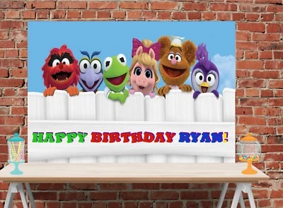 Banner de cumpleaños de vinilo para bebés Muppet 3x6 Foto 1 de 2