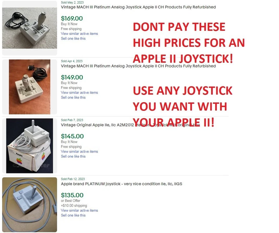 Джойстик Apple II использует любой стандарт на вашем Apple II с этим цифровым адаптером - Изображение 1 из 4