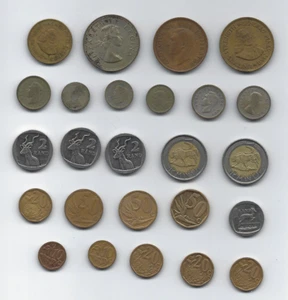 25 Südafrika Münzen 1907 Silber KGV, & 1948 KGVI, Sich 2010 - Picture 1 of 2