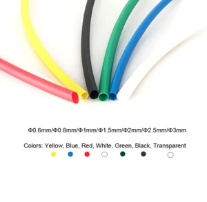 Heat Shrink Heatshrink Shrinkable Tube Tubing Wire Sleeve （Φ0.6mm-Φ3mm）Diameter - Picture 1 of 5