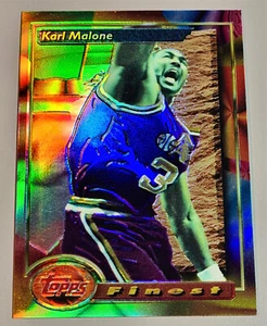 Karl Malone # 215 Refractor 1993-94 Topps Finest Englisch Mint Vintage - Bild 1 von 9