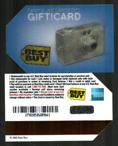 BEST BUY Cameras ( 2003 ) Die-Cut Lenticular Gift Card ( $0 ) V2 RARE