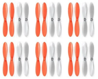Hubsan X4 Plus H107P Orange Clear Propeller Blades Props Propellers 6 Pack - Image 1 of 2