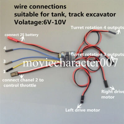 2.7Ax4 4 vías cepillado ESC modo mixto/independiente para tanque de carga/descarga 1:35 Foto 1 de 4