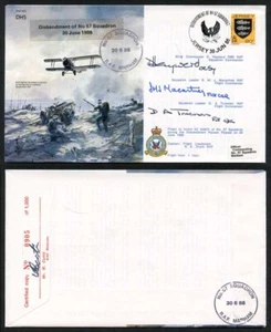 B10c Disolución del Escuadrón Nº57 Tripulación Firmado (G) - Imagen 1 de 1