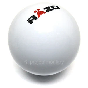 RAZO RA101 Shift Knob Shiftknob Gear Lever 46g White Resin Ball Carmate JDM - Picture 1 of 2