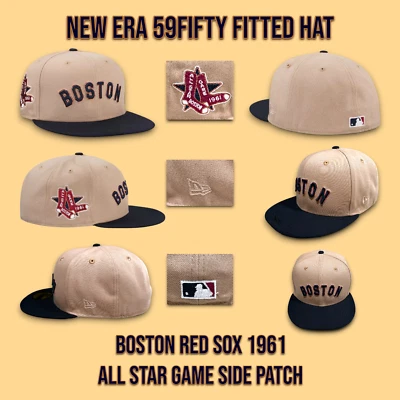 New Era Boston Red Sox 59FIFTY Sombrero Ajustado 1961 All Star Game Parche Lateral 7 3/8 Foto 1 de 4