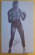 Sugar Ray Robinson Exhibit Arcade Card 1940's
