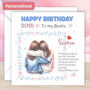 Biglietto di compleanno personalizzato bestia migliore amico qualsiasi età 18 21 20 30 40 v - Foto 1 di 14