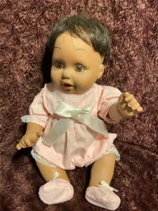 PLAYMATES BABY SO BEAUTIFUL 13" AFRICAN AMERICAN DOLL BLACK HAIR BSB PINK OUTFIT - Picture 1 of 11