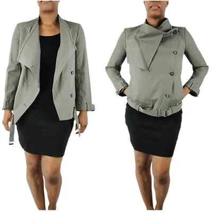 Helmut Green Asymmetrical-Draped Button Up Utility Jacket. Size P - Picture 1 of 13
