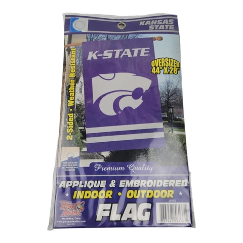 Kansas State 2-sided Applique 44" X 28" Banner Cover