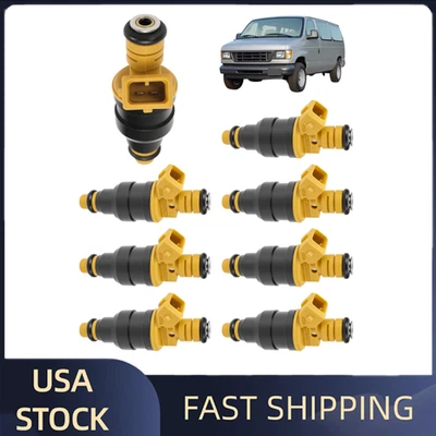 Para Ford E-150/250/350/450 1997-04 F-150/250/350 Mustang 8x inyector de combustible FJ713 Foto 1 de 4