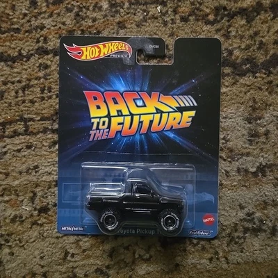 Hot Wheels Back to the Future 1987 Toyota Pickup Truck Toy Black 2022 - Image 1 of 2
