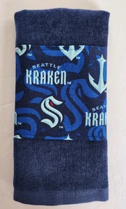 SEATTLE KRAKEN GOLF TOWEL 11” X 18” w/HOOK AND GROMMET - Picture 1 of 2