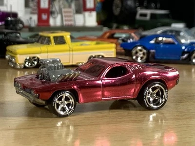Hot Wheels Custom Candy Red 1970 Rodger Dodger Metal Base Wheel Swap - Image 1 of 4