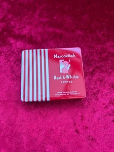 Vintage collectable Marcovitch 'Red & White' 20 Tipped Cigarettes "Tin" (empty) - Picture 1 of 3