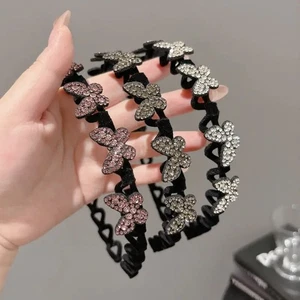 Velvet Band Butterfly Hairband Anti-Slip Band Anti-slip Grip Velvety Texture - Picture 1 of 15