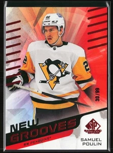 2022-23 SP Game Used New Grooves Red #NG-17 Samuel Poulin RC 30/99 - Picture 1 of 2