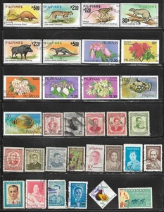 Filipinas Asia Paquete Lote de 32 Estampillas de Papel Colección País Usado - Imagen 1 de 1