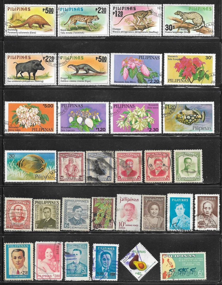 Filipinas Asia Paquete Lote de 32 Estampillas de Papel Colección País Usado Foto 1 de 1