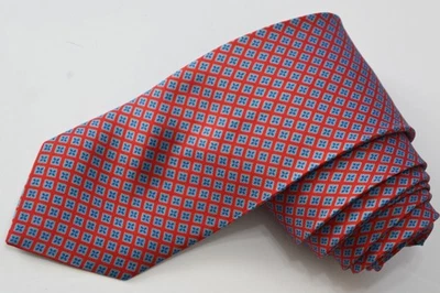 Corbata de cuello E.MARINELLA NAPOLI SEDA ROJA PARA HOMBRE CON: 3 1/4 "POR L: 61" HECHA EN ITALIA Foto 1 de 4