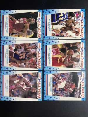 1989-90 Fleer Basketball All Star Sticker Complete 11 Car Set - MICHAEL JORDAN - Image 1 of 2