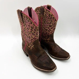 Ariat Legend Botas Vaqueras Estampado Leopardo Envejecido Niñas 2.5 Cuero - Imagen 1 de 11