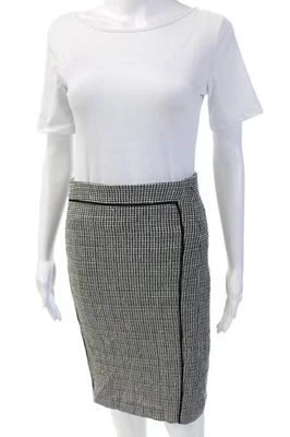 Falda lápiz recta Emporio Armani para mujer negra a cuadros hasta la rodilla talla S Foto 1 de 4