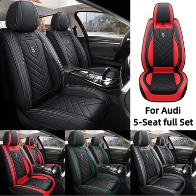 For Audi Q5 e-tron Q6 Q7 Q8 TT SQ5Q2 A7 5-Seat full Set PU Leather Seat Cover - Image 1 of 4