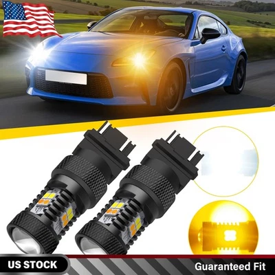 AUXITO 3157 3155 Luces de señal de giro y DRL/Luces de estacionamiento Blanco Ámbar Bombillas LED Foto 1 de 4