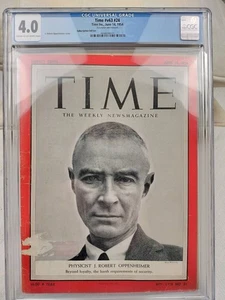 Time Magazine - June 14, 1954 - J Robert Oppenheimer Cover CGC 4 - Picture 1 of 5